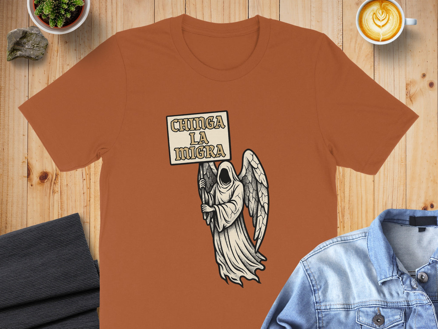 Chinga La Migra Grim Reaper T-Shirt product type