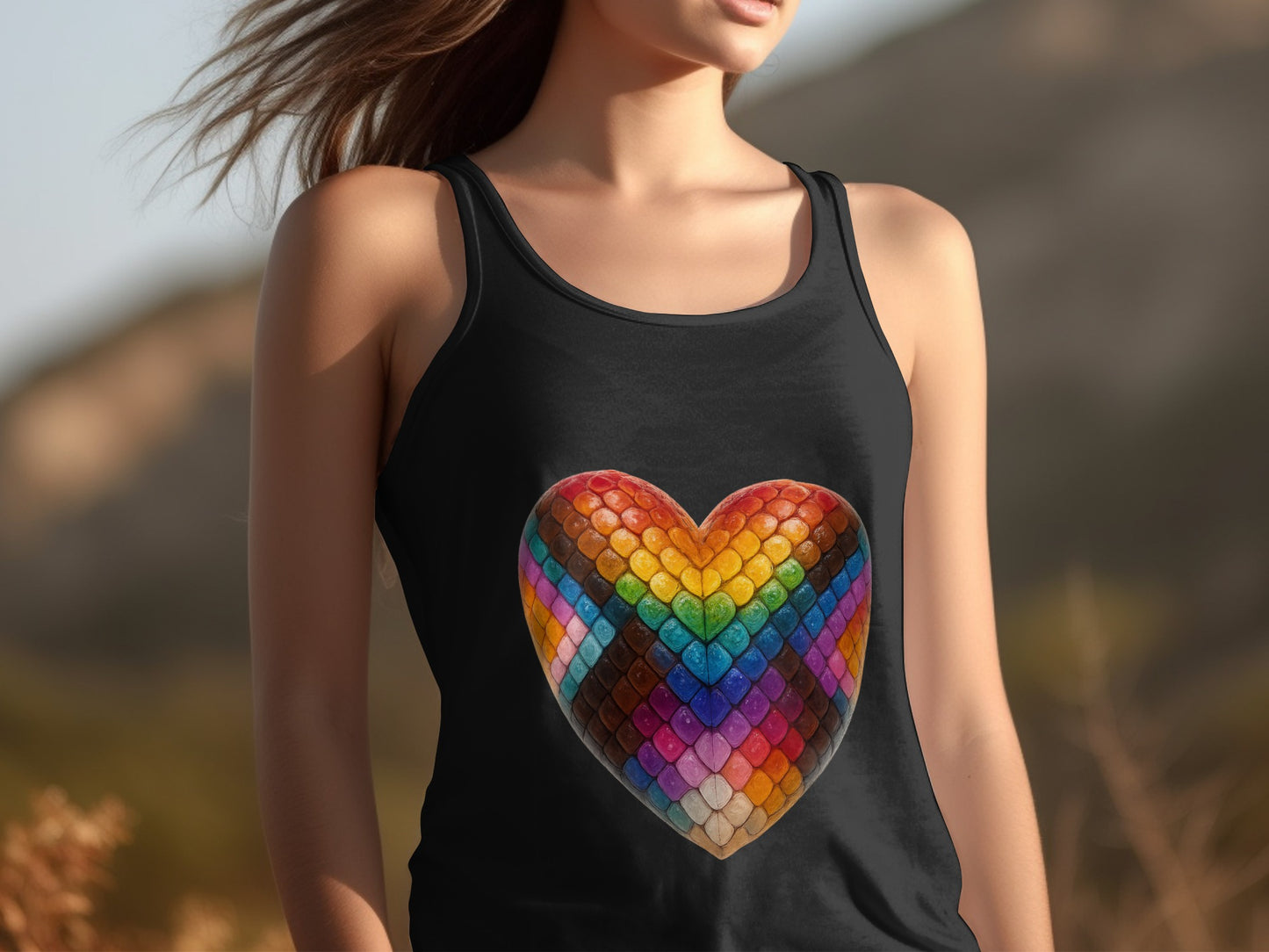 Colorful Heart Design Women's Tank Top product