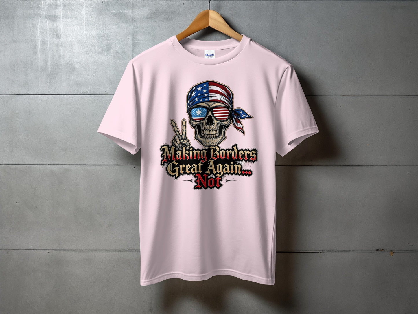 Making Borders Great Again Not Skull Design Shirt product type