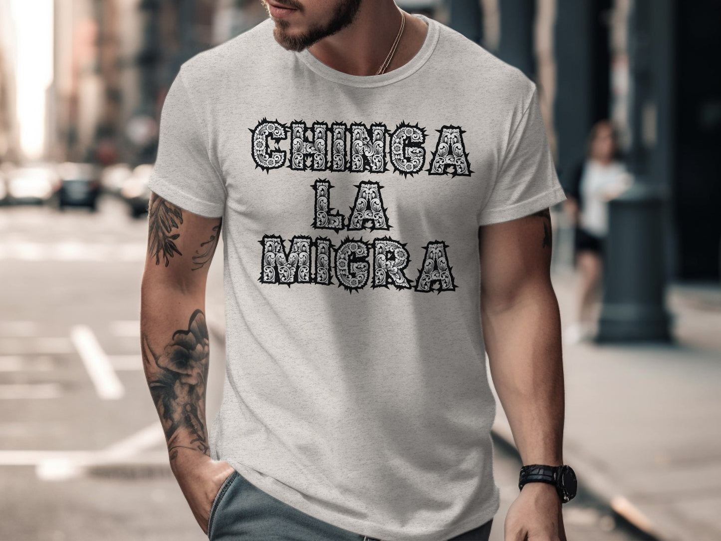 Chinga La Migra Bold Statement Graphic T-shirt Product