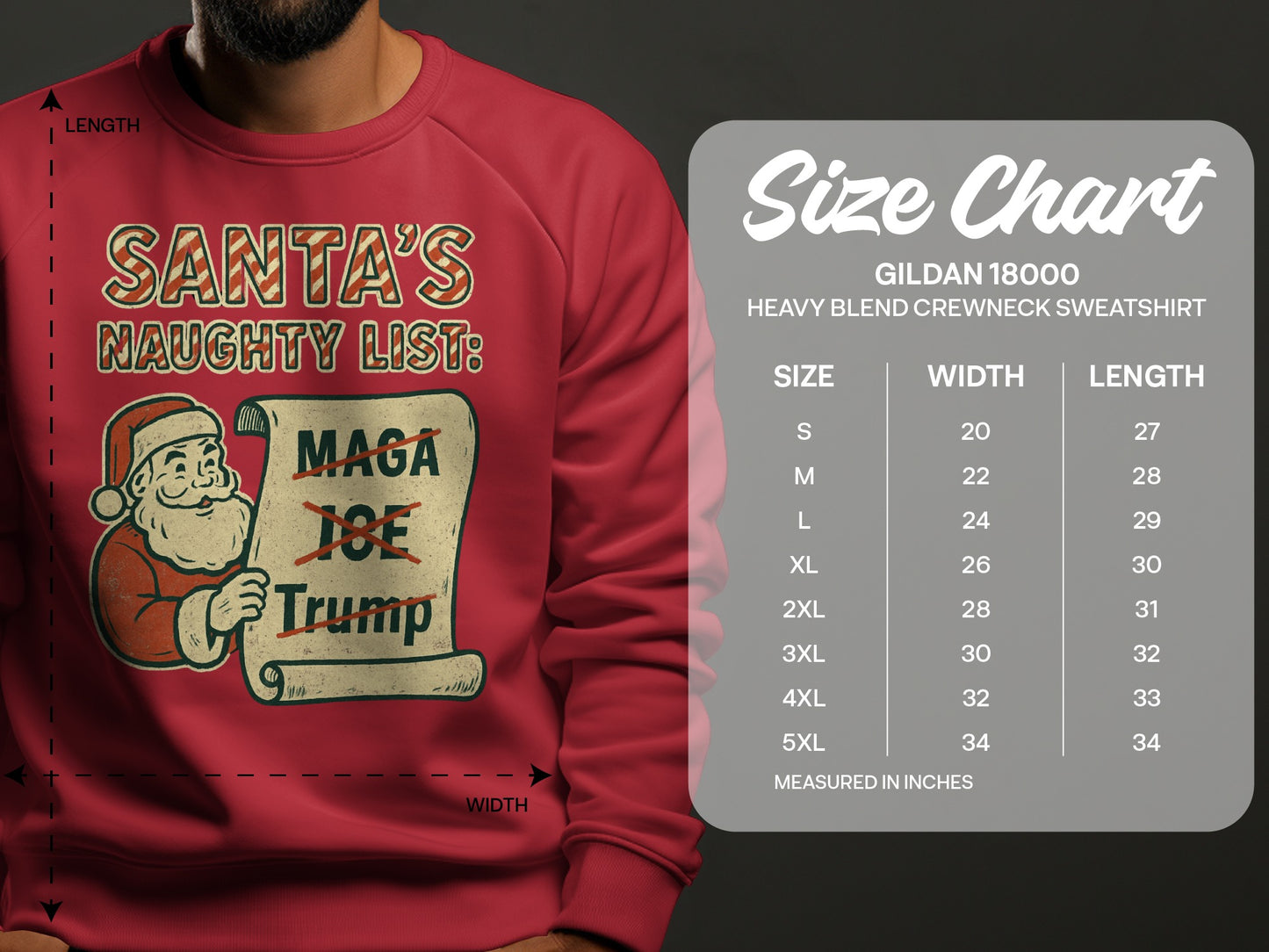 Santa's Naughty List Christmas Sweater Festive Apparel