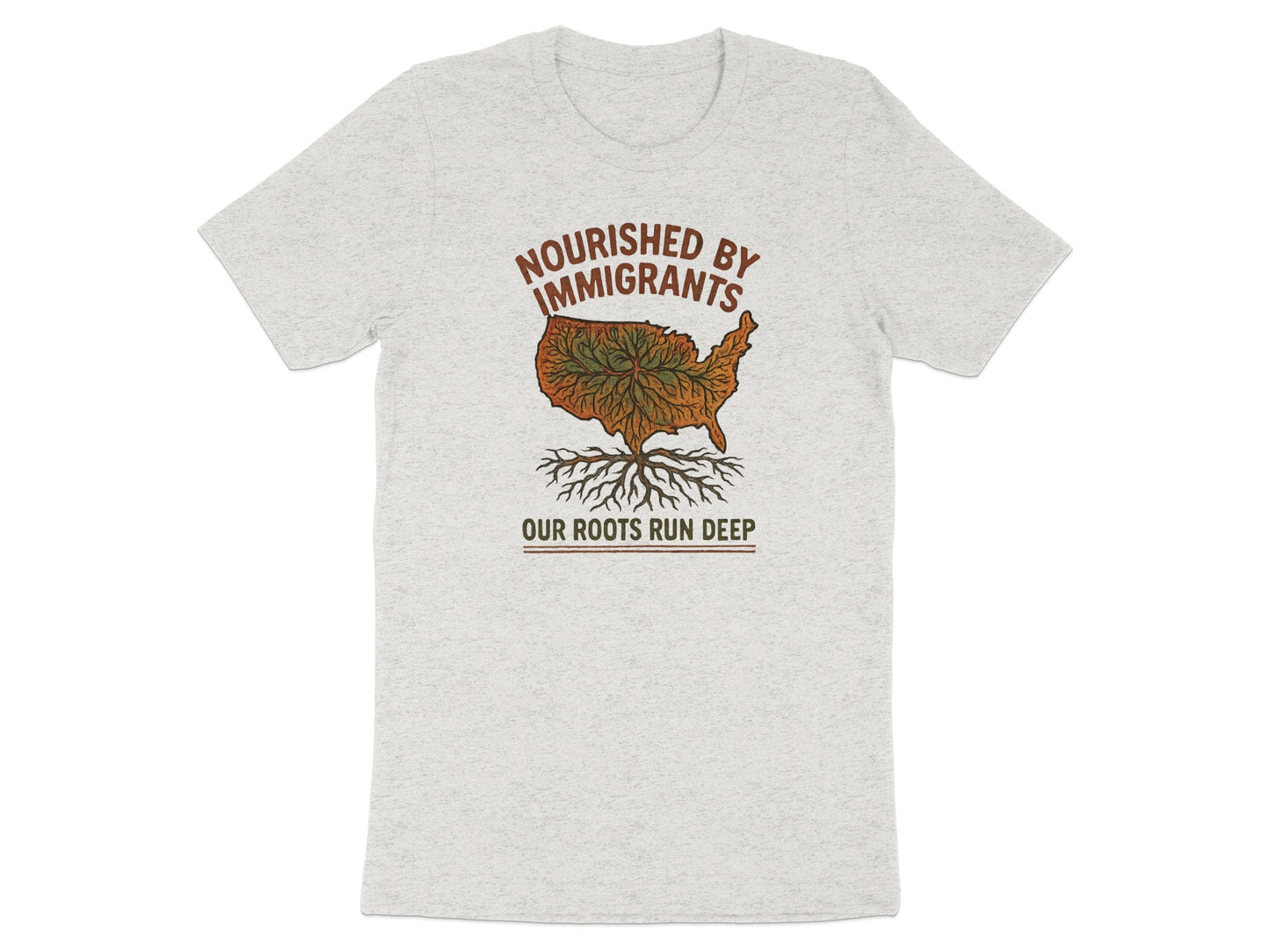Nourished By Immigrants Our Roots Run Deep T-Shirt Product