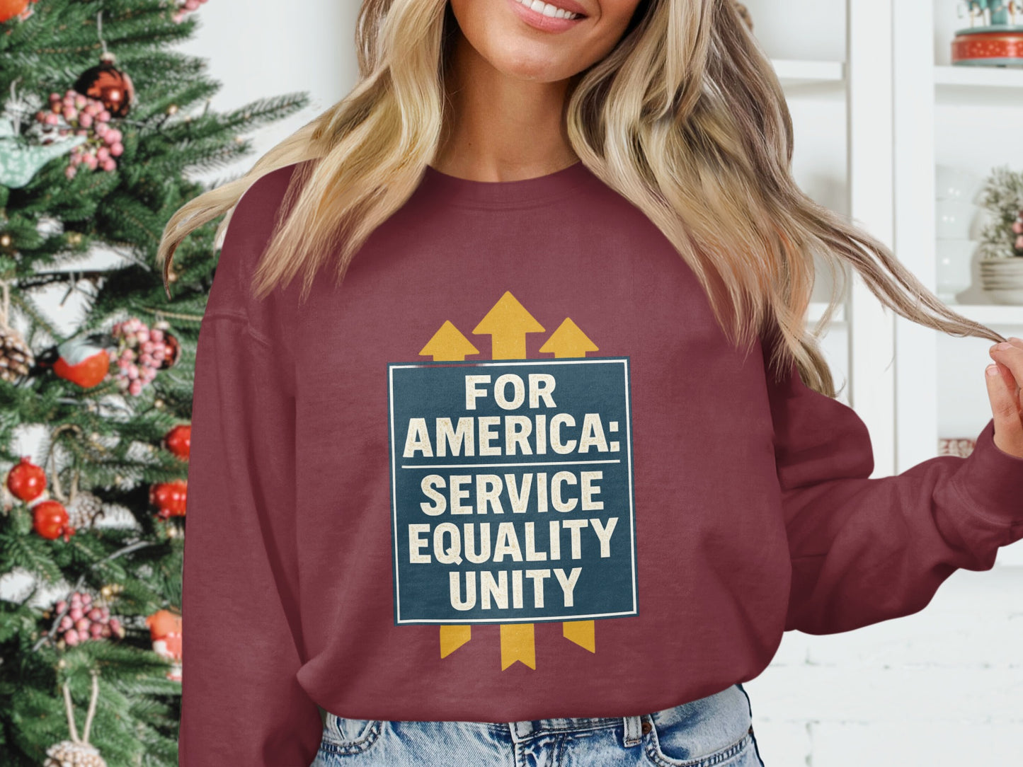 For America Service Equality Unity Statement Sweatshirt product