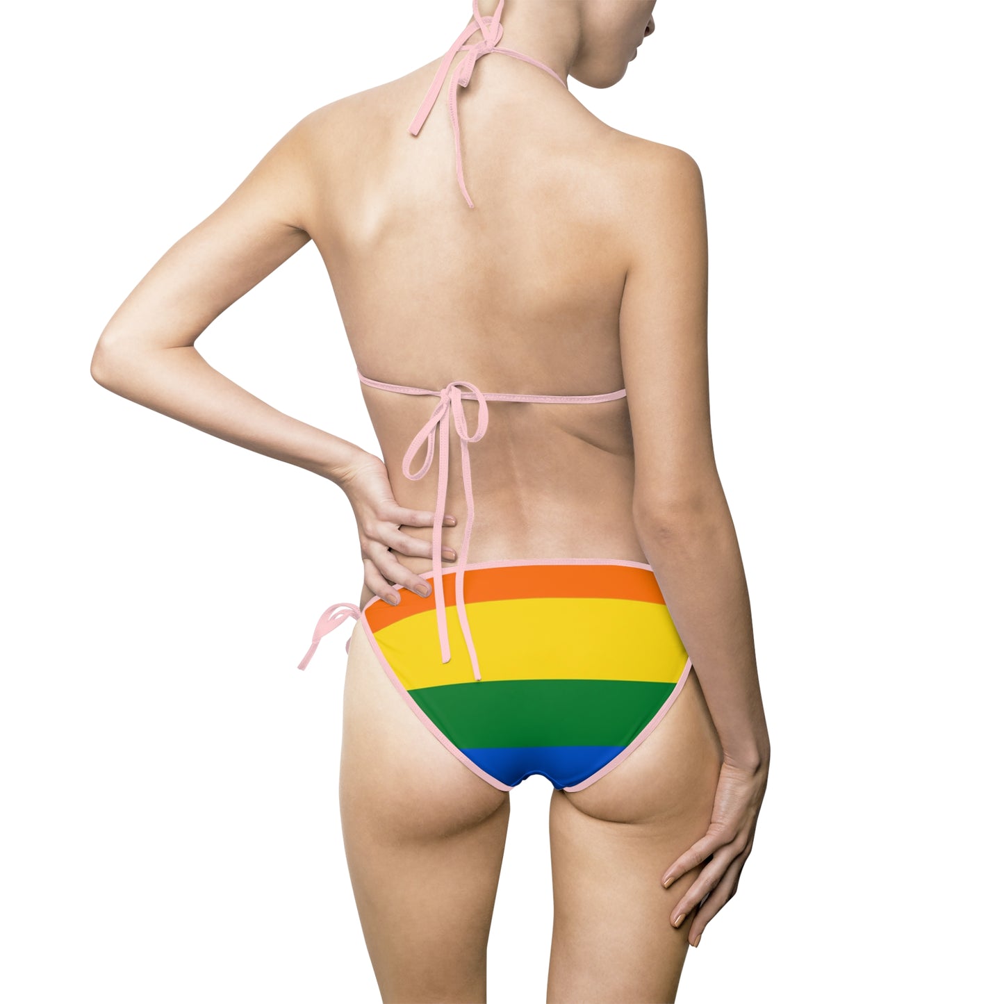 Pride Themed Women's Bikini Swimsuit - Fun Summer Beachwear, LGBTQ+ Swim Set, Colorful Swimsuit, Tropical Vibes, Pool Party Essential