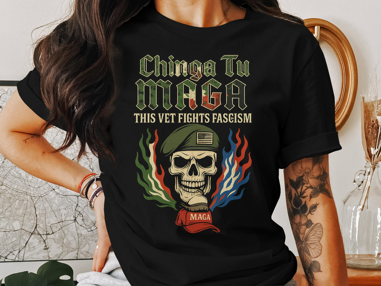 Chinga Tu Maga This Vet Fights Fascism Shirt product