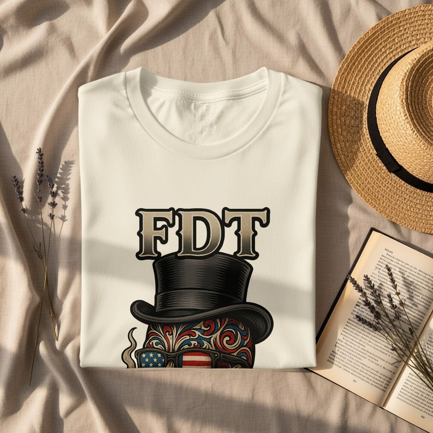Vintage FDT Graphic Tee with Patriotic Design product type