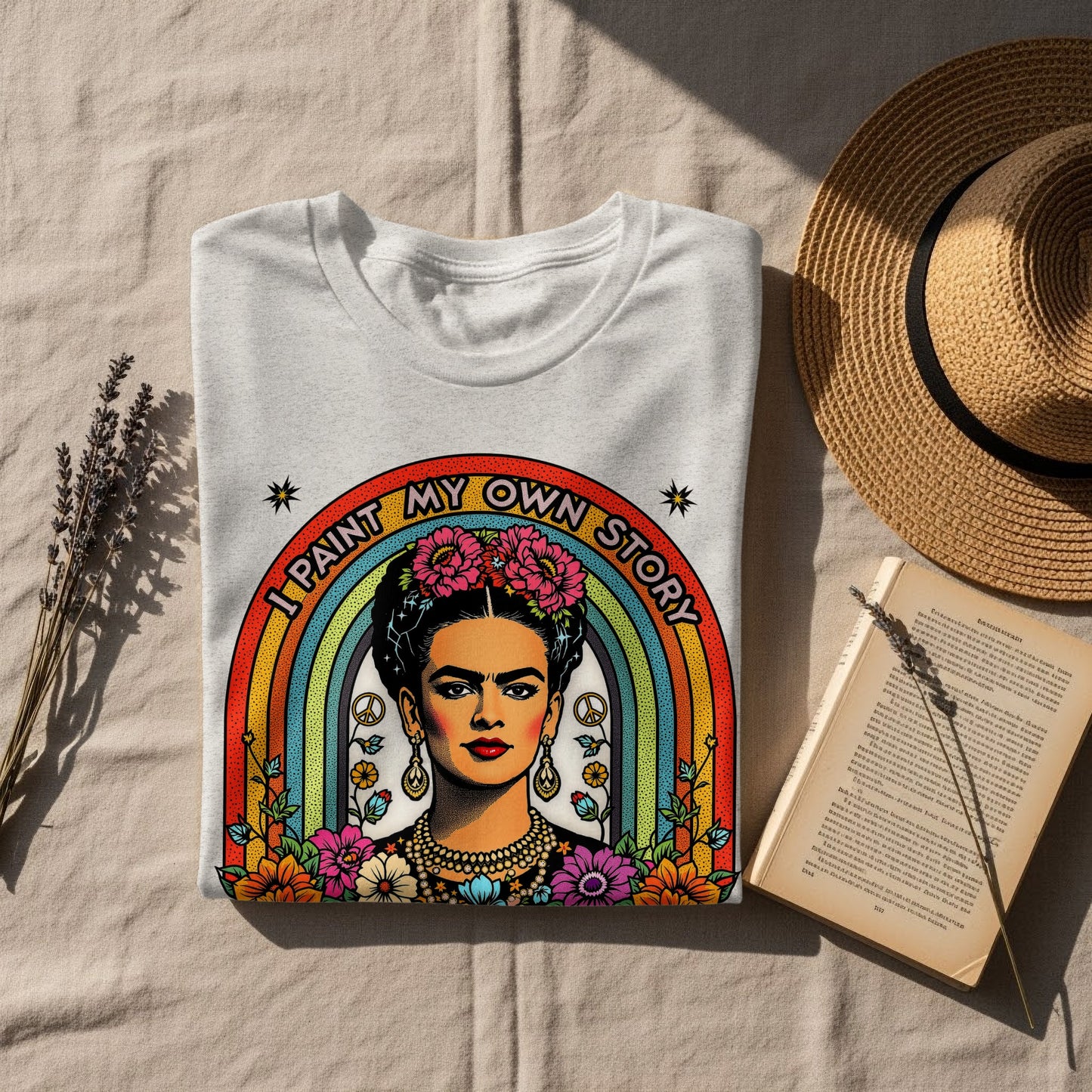 Empowering Artistic Rainbow Graphic Tee Product