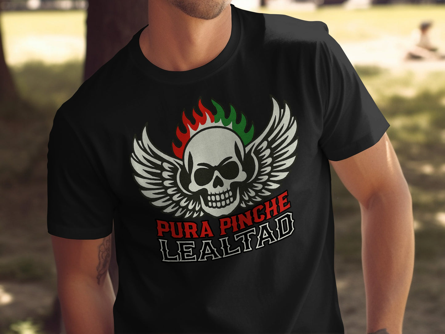 Pura Pinche Lealtad Skull Graphic Tee Shirt product