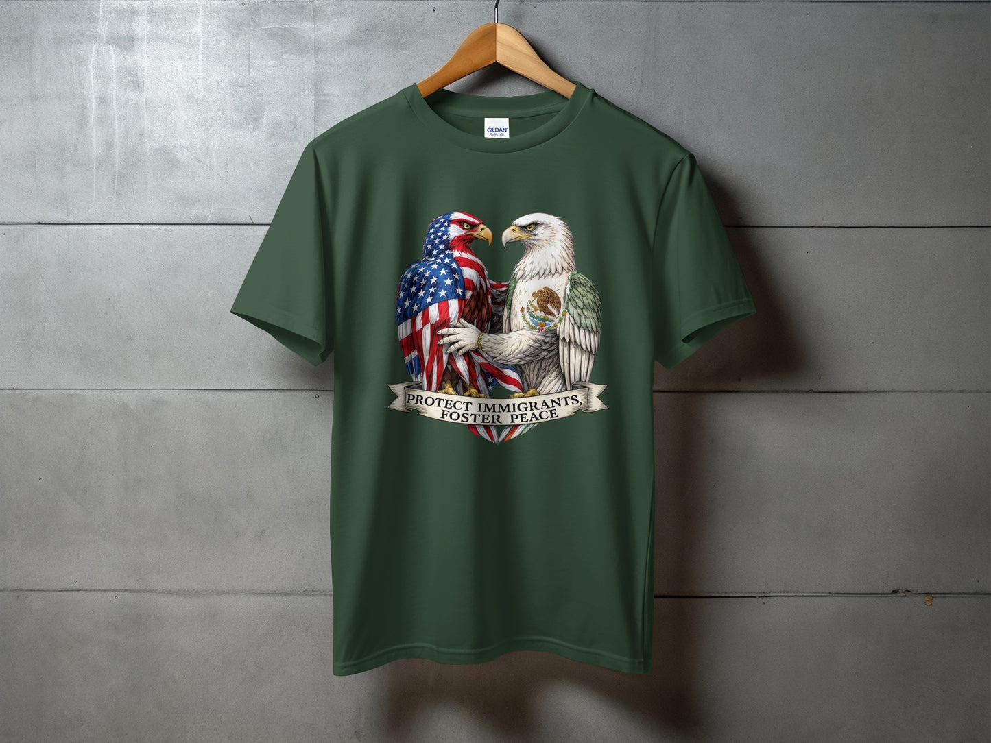 Protect Immigrants Foster Peace Statement T-shirt Product Type