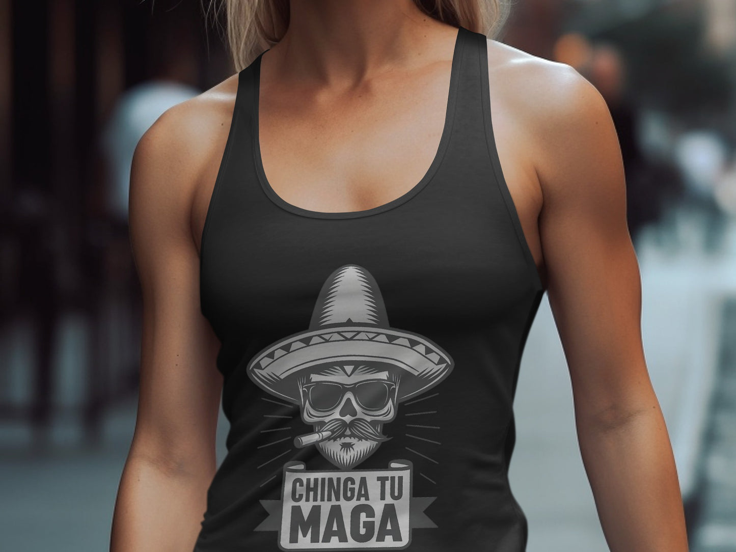 Chinga Tu Maga Funny Sombrero Skull Design product type