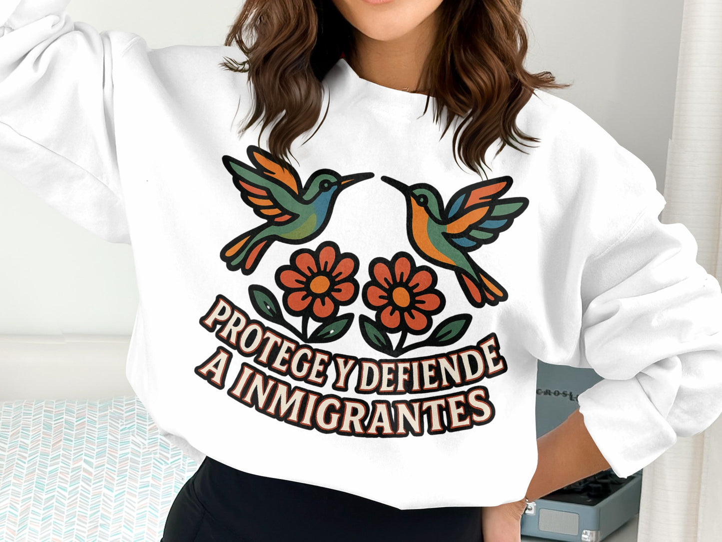 Protect and Defend Immigrants Quote Sweatshirt Product