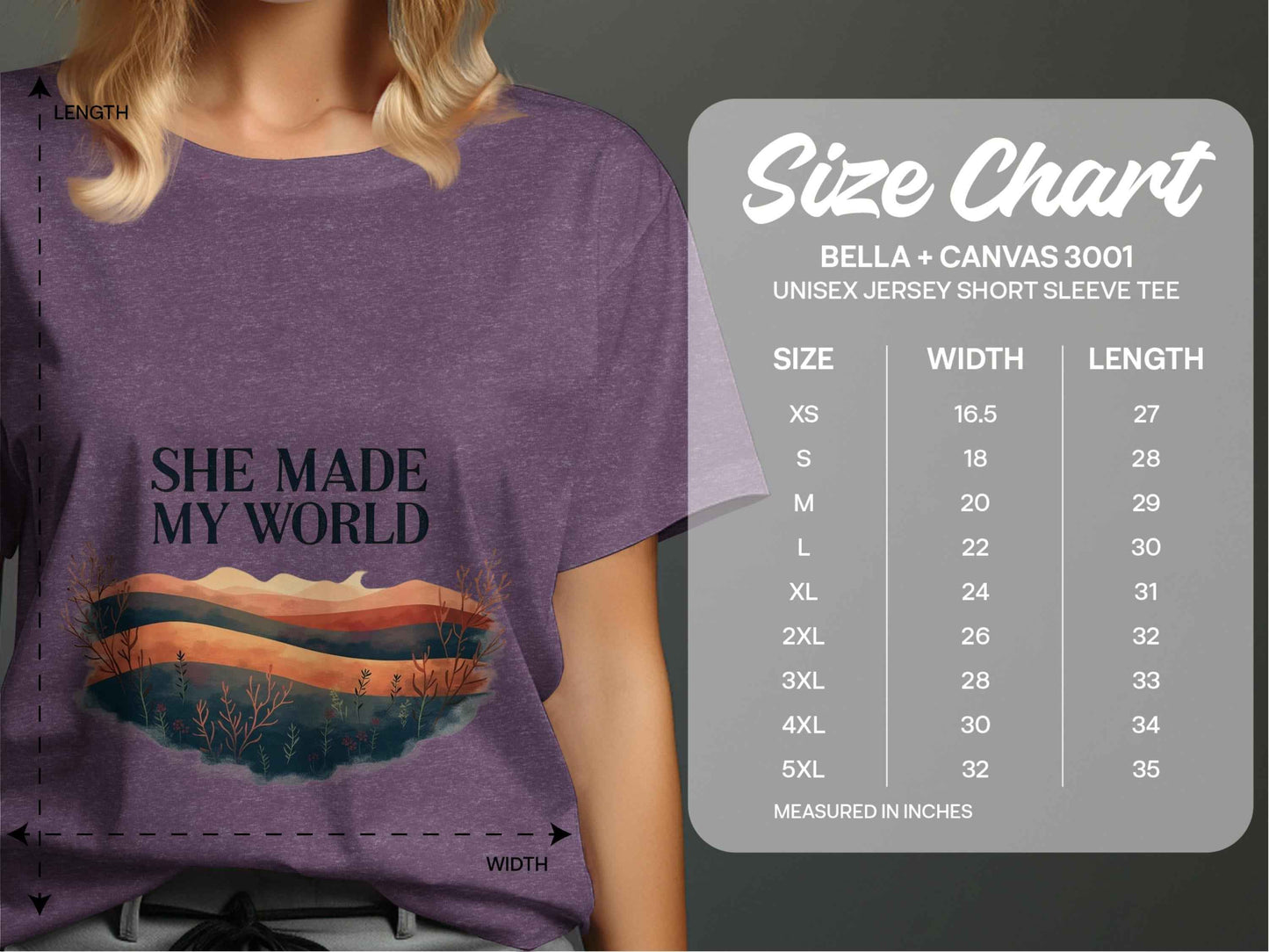 Mom Shirts: She Made My World Graphic Design Tee