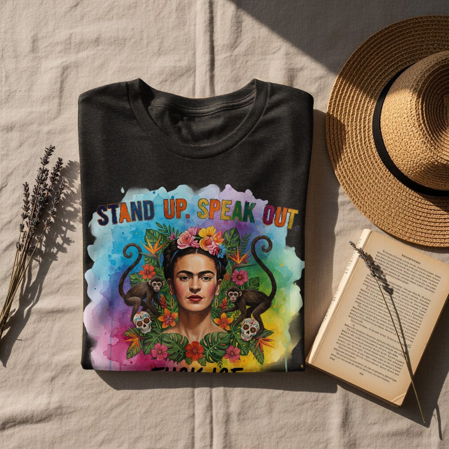 Stand Up Speak Out Colorful Frida Design Shirt product
