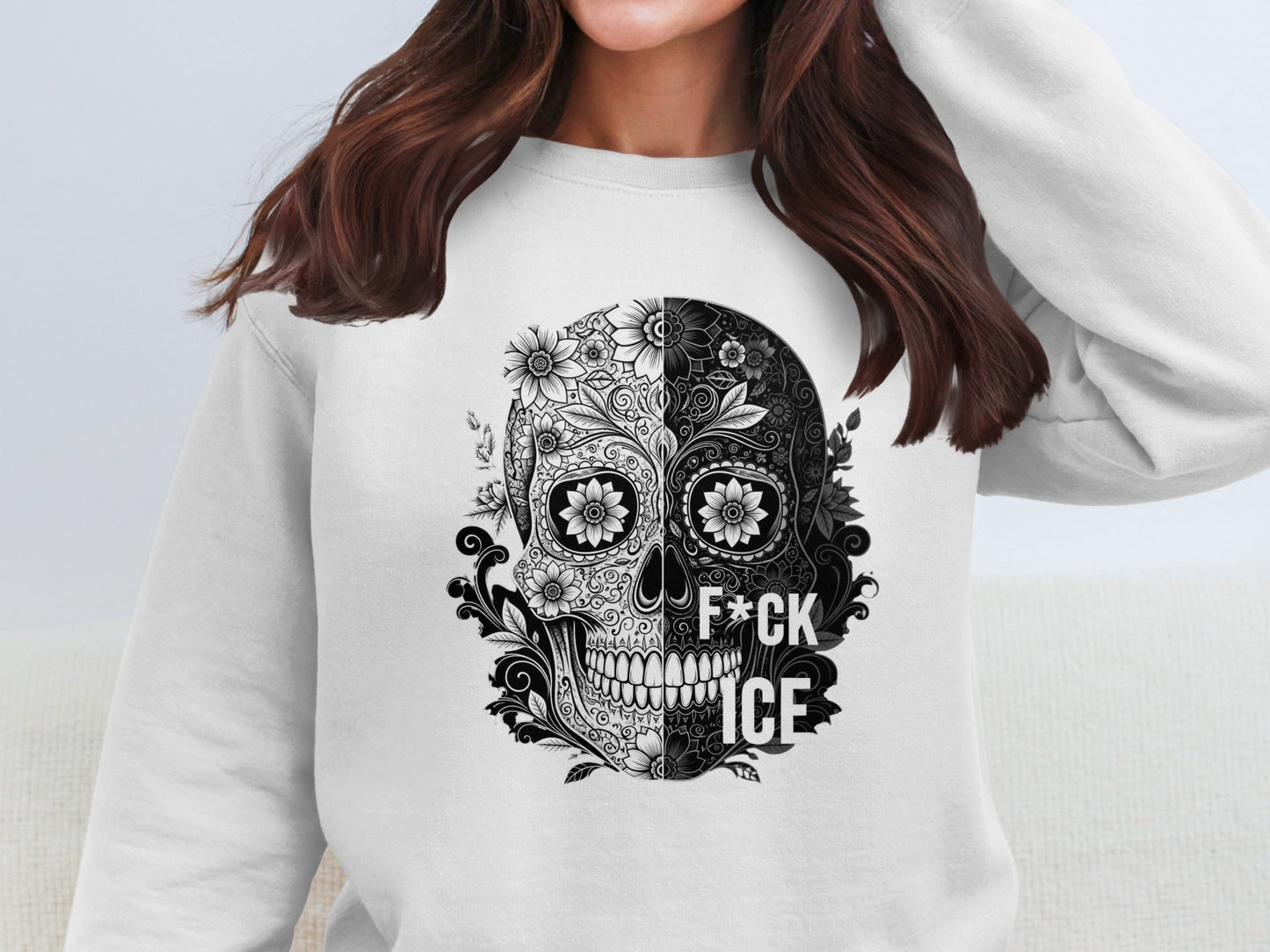 Floral Skull Graphic Long Sleeve Top product type