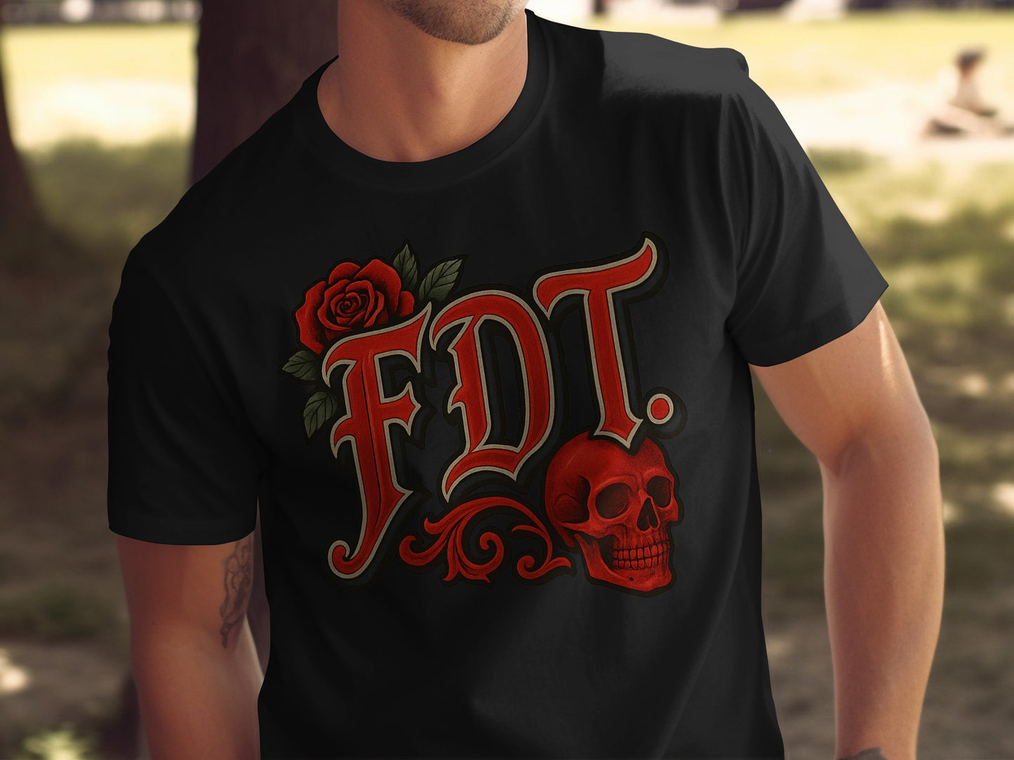 FDT Skull and Rose Graphic Printed Shirt product