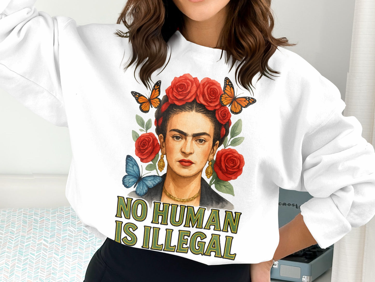No Human Is Illegal Graphic Sweatshirt