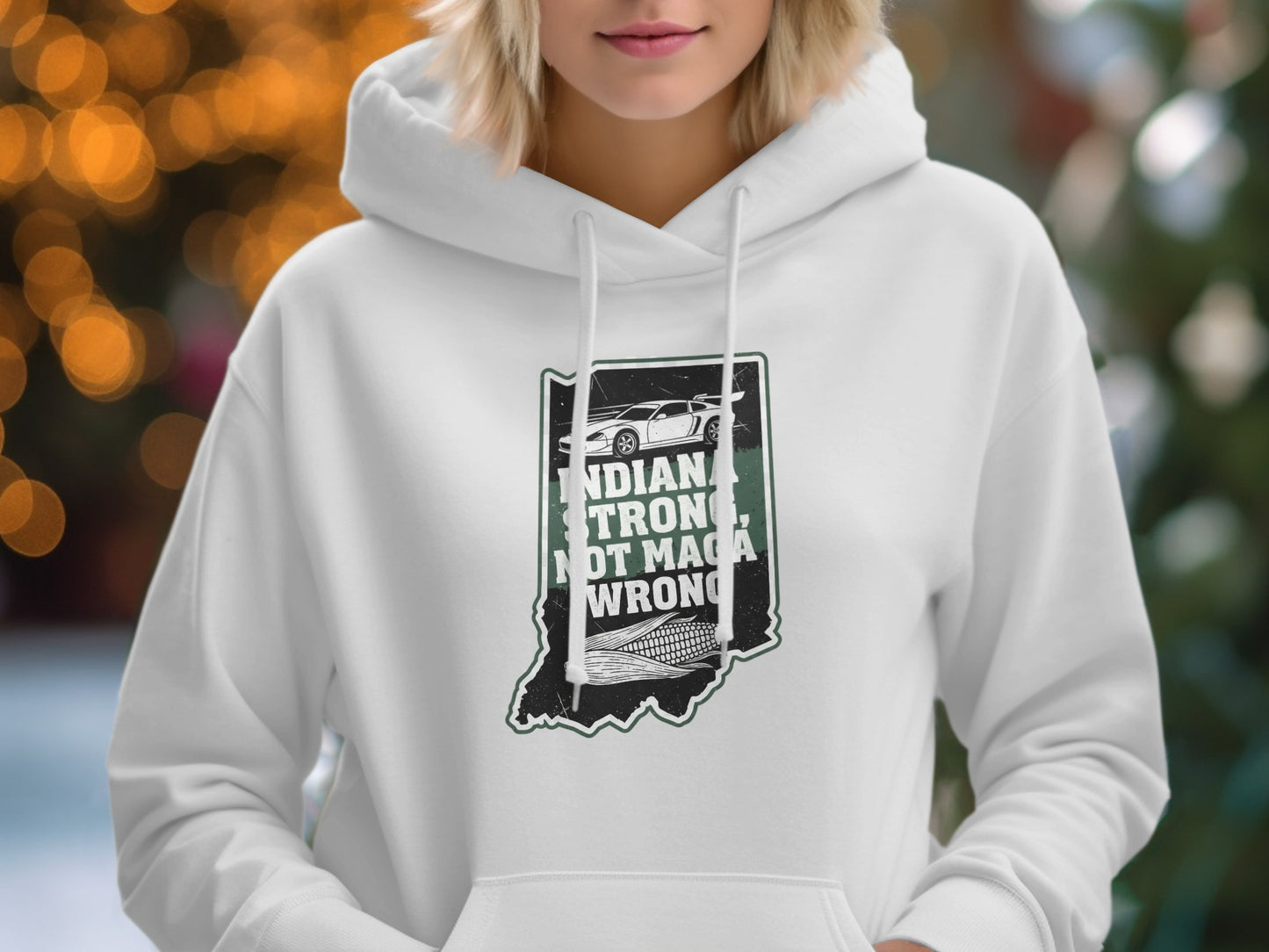 Indiana Strong Not Maga Wrong Hoodie product