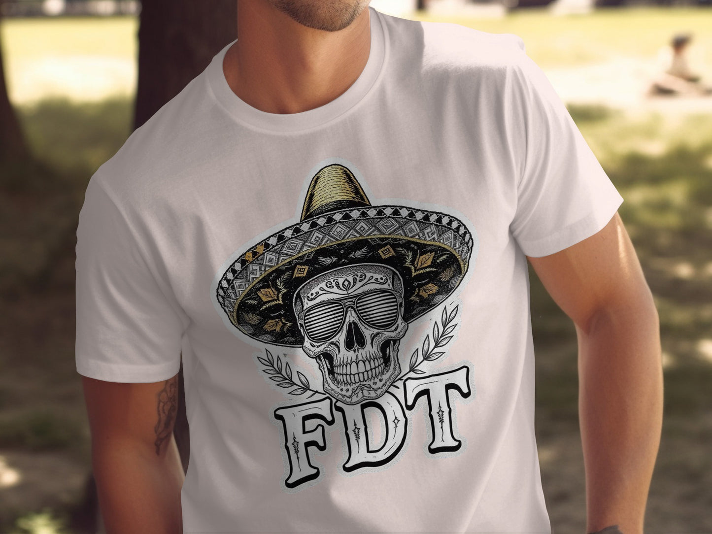 FDT Skull with Hat Graphic Printed T-Shirt product type