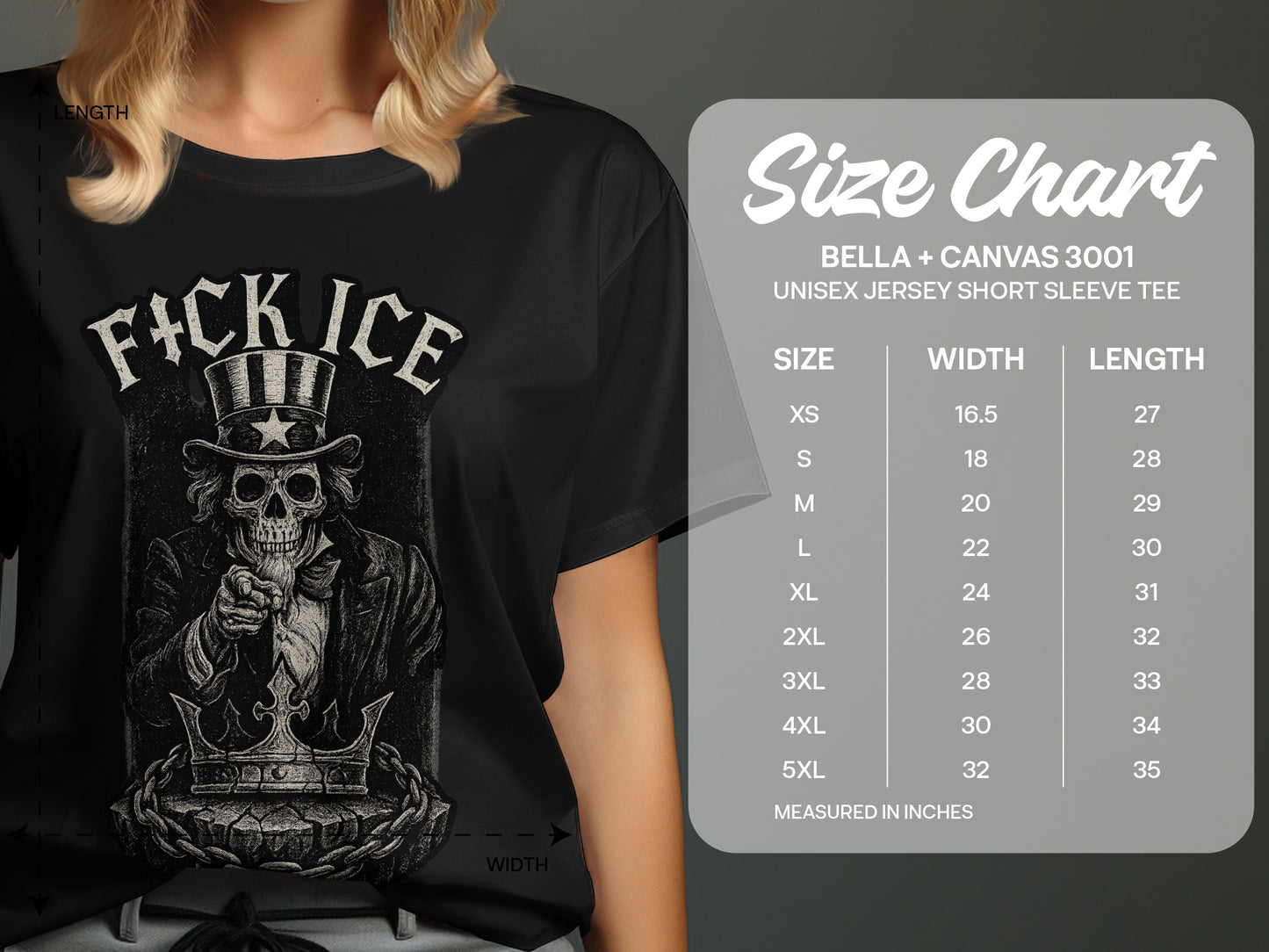 Skull Uncle Sam Design Men's T-shirt product type