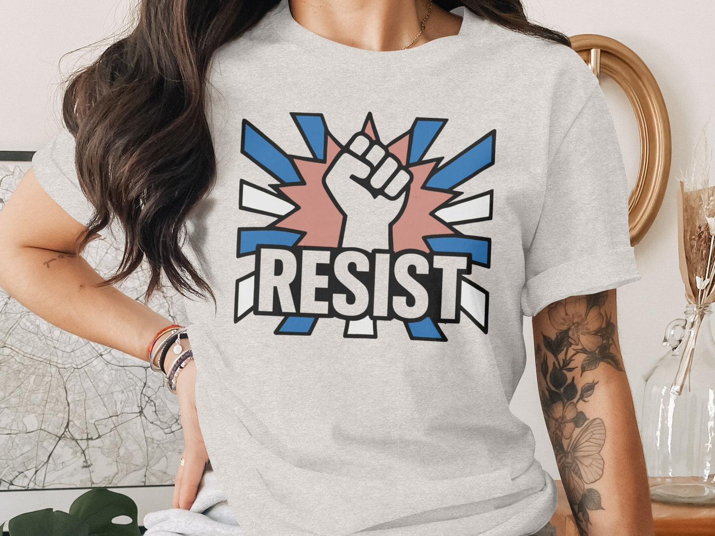 Resist Fist Power Symbol Graphic T-Shirt product