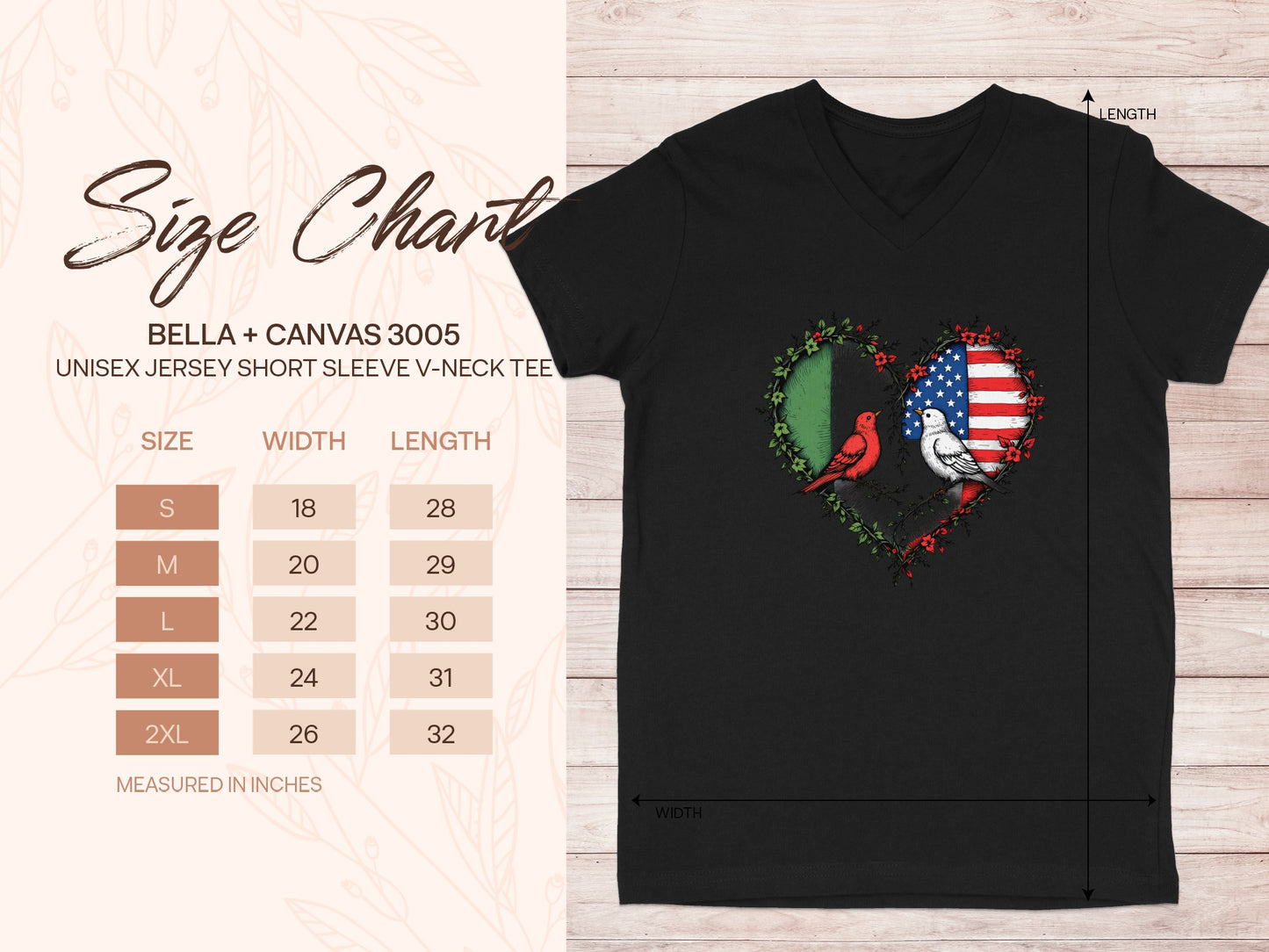 Heart-shaped Birds With American Flag Tee product type