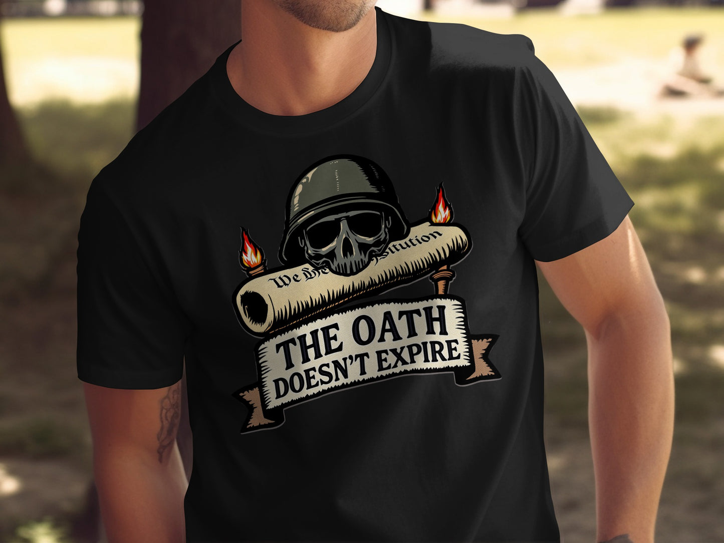 The Oath Doesn't Expire Skull Design T-Shirt