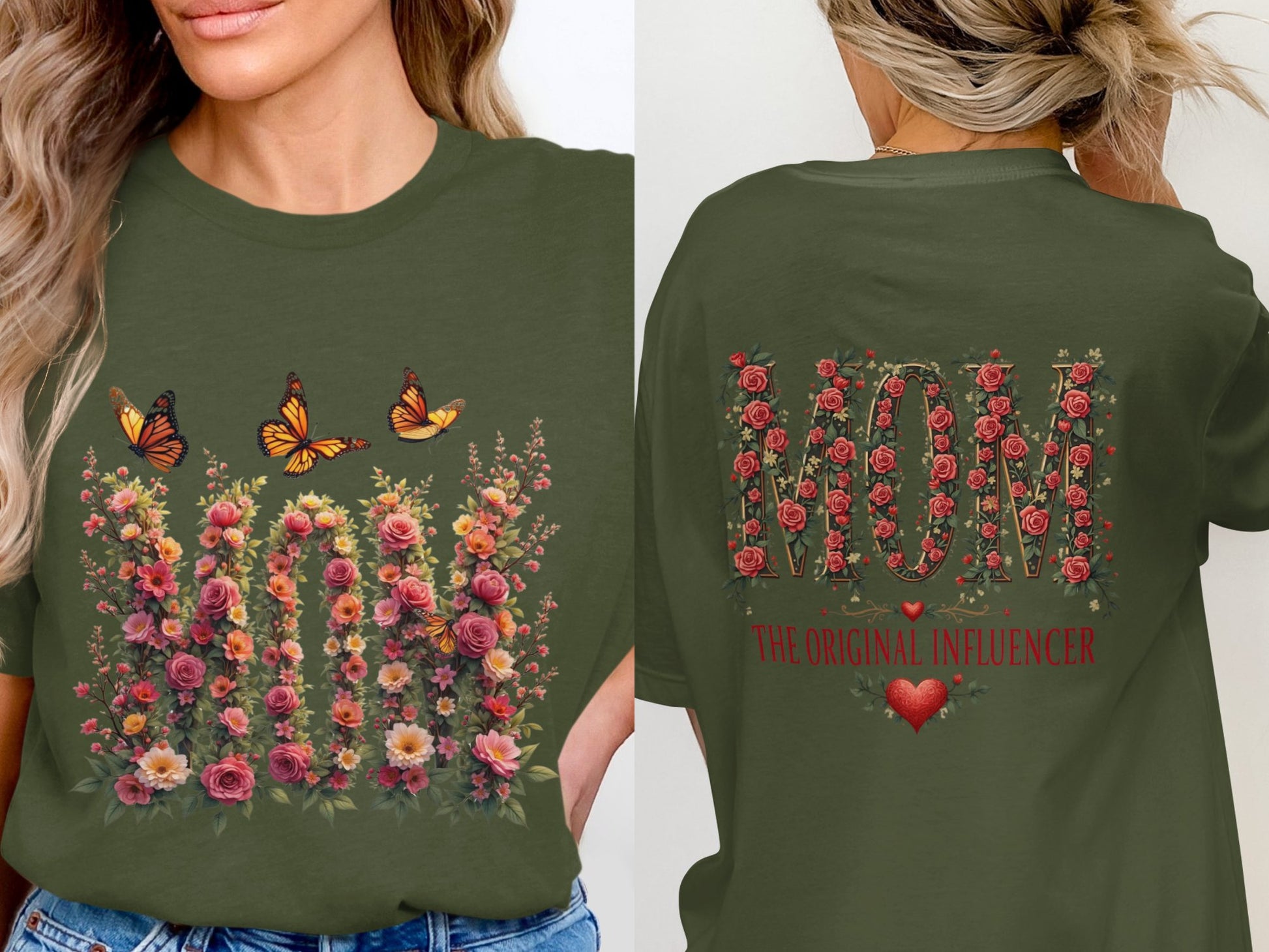 Mother's Day Floral Butterflies Garden Tee Shirt product