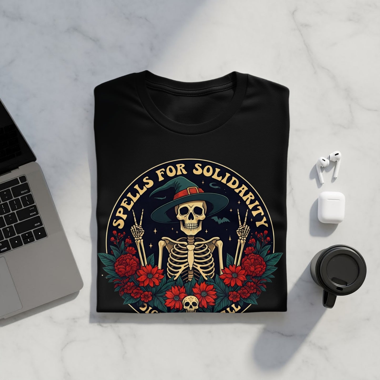 Spells for Solidarity Skeleton Design Apparel product