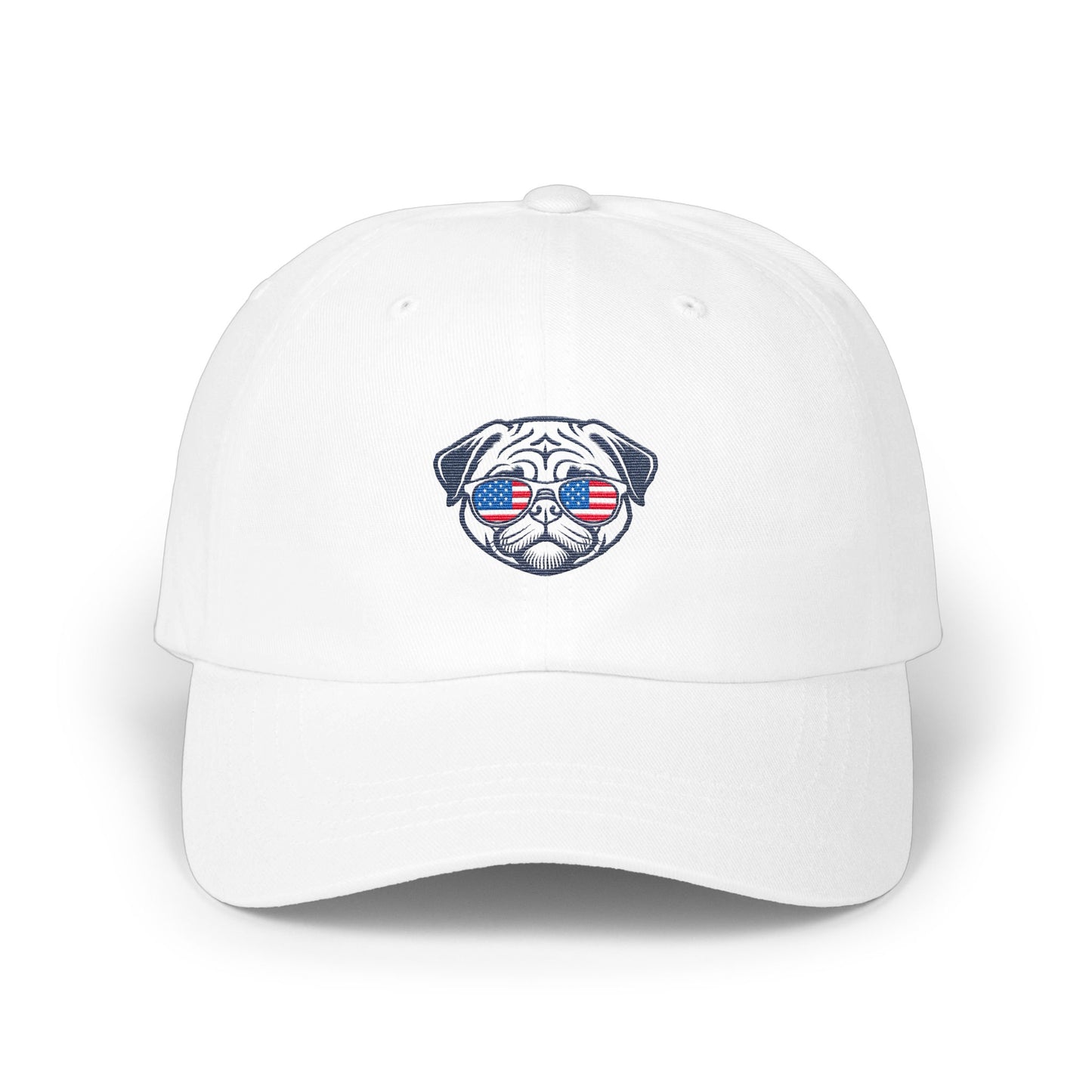 Patriotic Pug with USA Flag Sunglasses Hat product