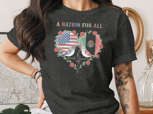 A Nation For All Dove Love Heart Graphic Tee product type