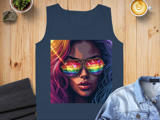 Pride Shirt featuring Rainbow Sunglasses Tank Tops for Colorful Style