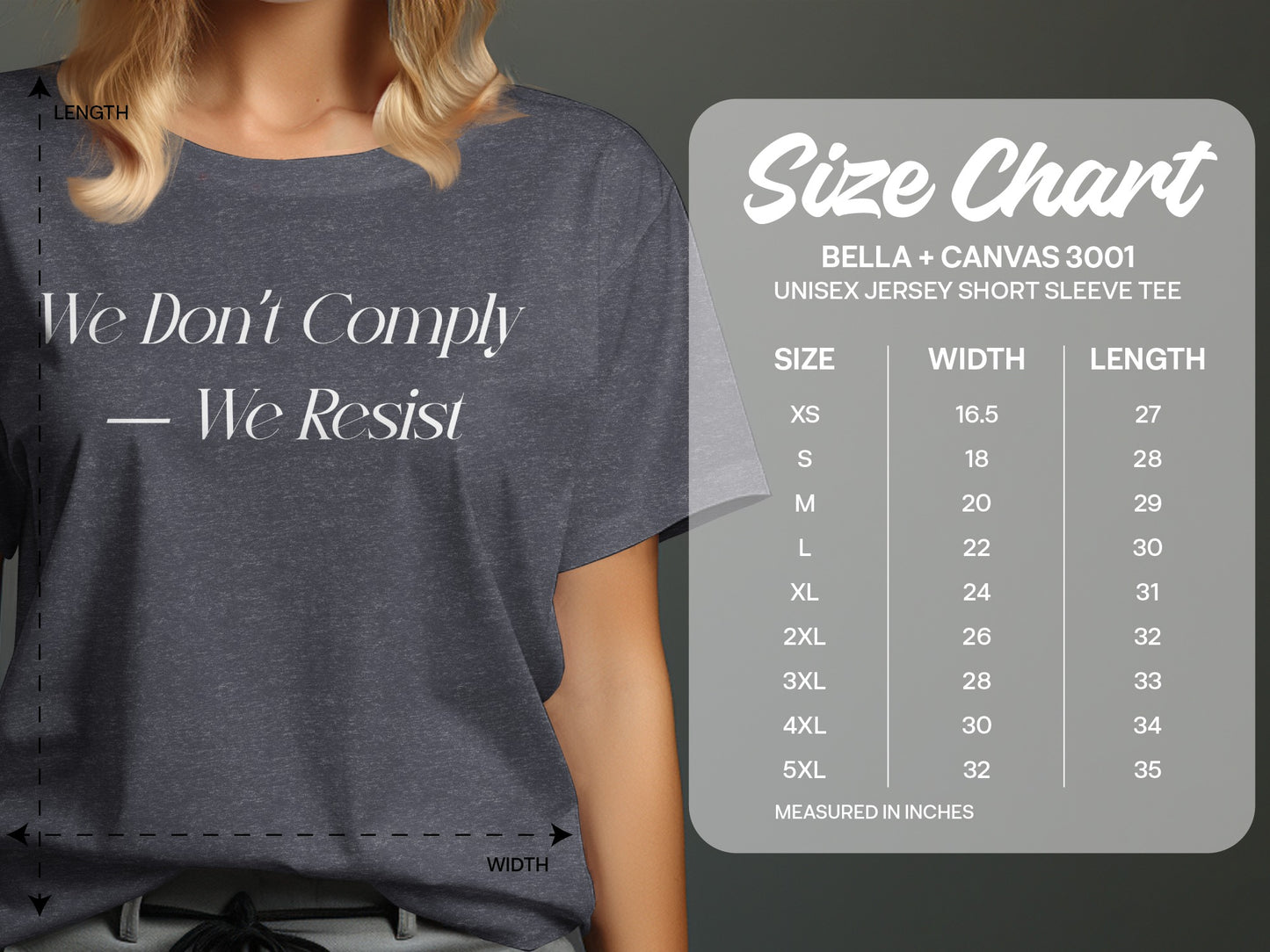 We Don't Comply We Resist Unisex Jersey Short Sleeve Tee product type