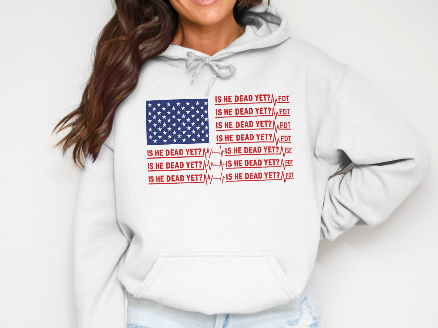 American Flag Graphic Is He Dead Yet FDT Hoodie Product