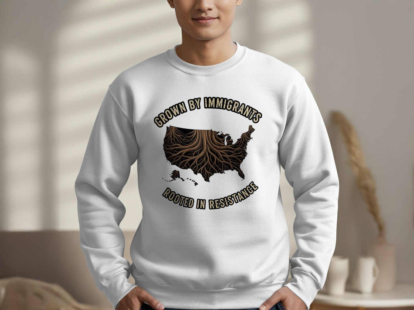 Grown By Immigrants Rooted In Resistance sweatshirt product