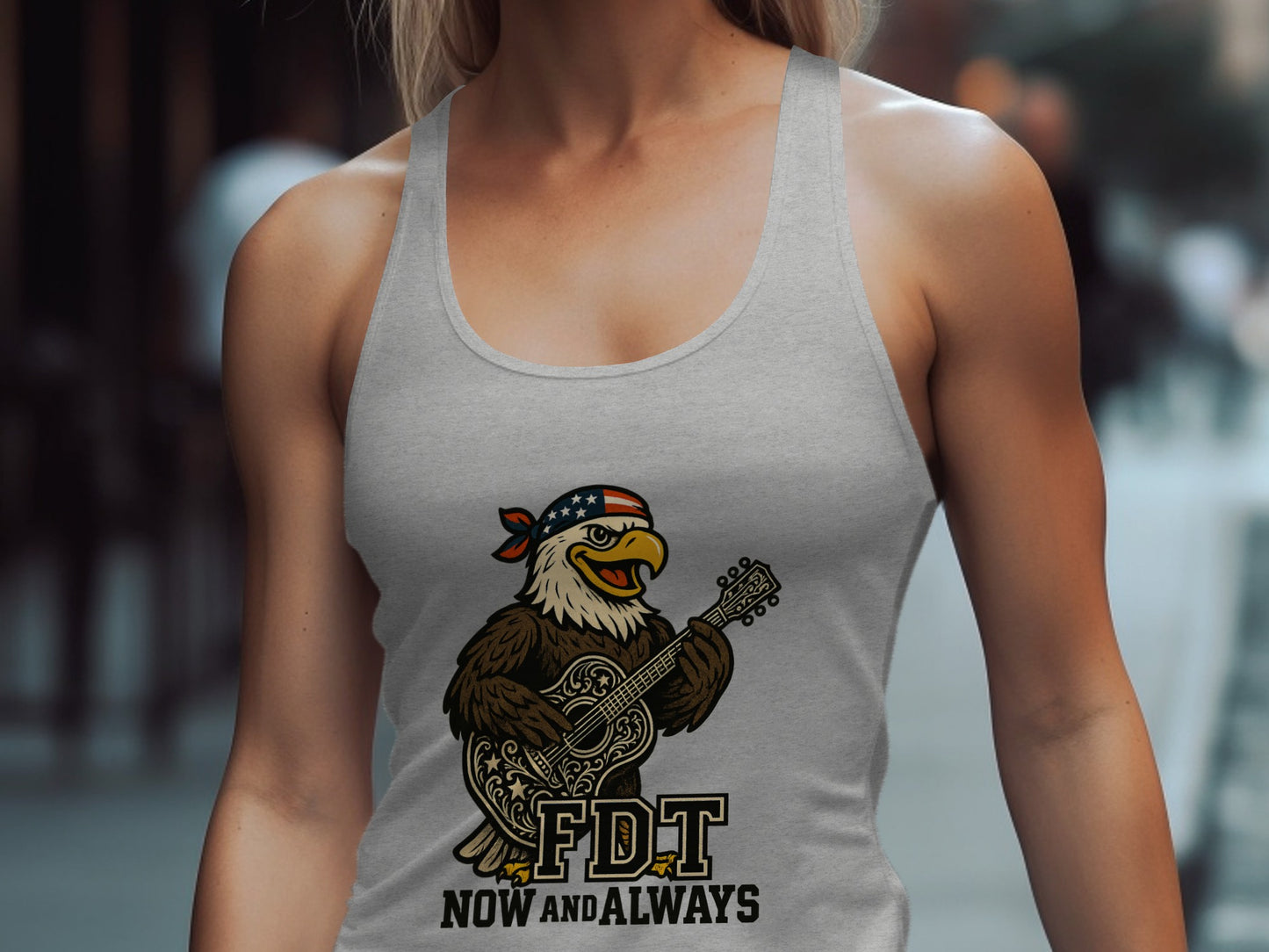 Patriotic Eagle with Guitar Graphic Tank Top product