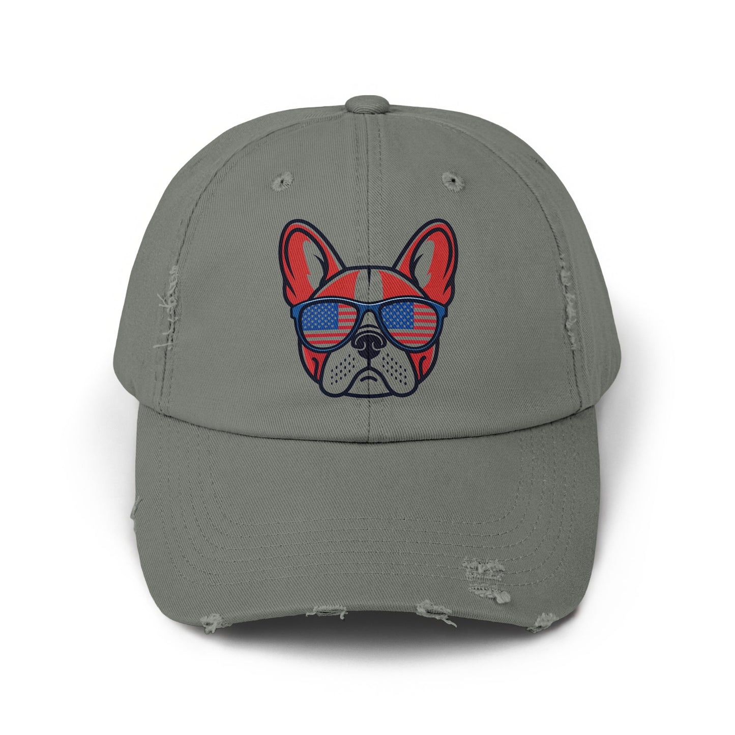 American Flag Sunglass Bulldog Dad Hat product