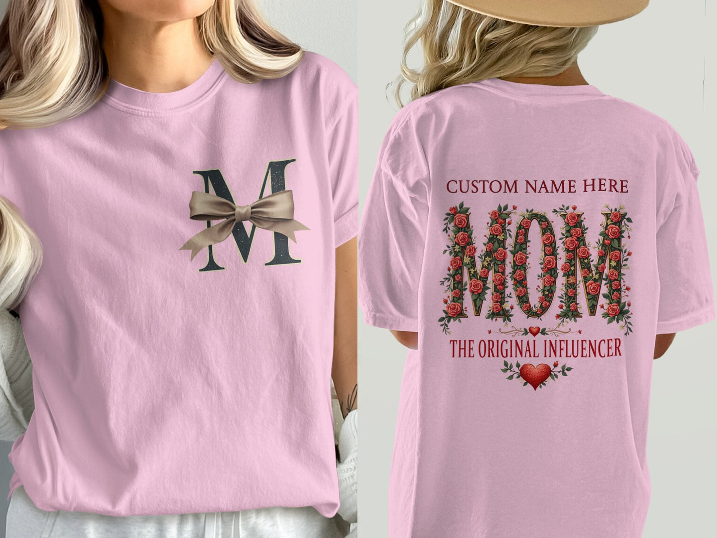 Personalized Floral Monogram M Mother's Day T-shirt product