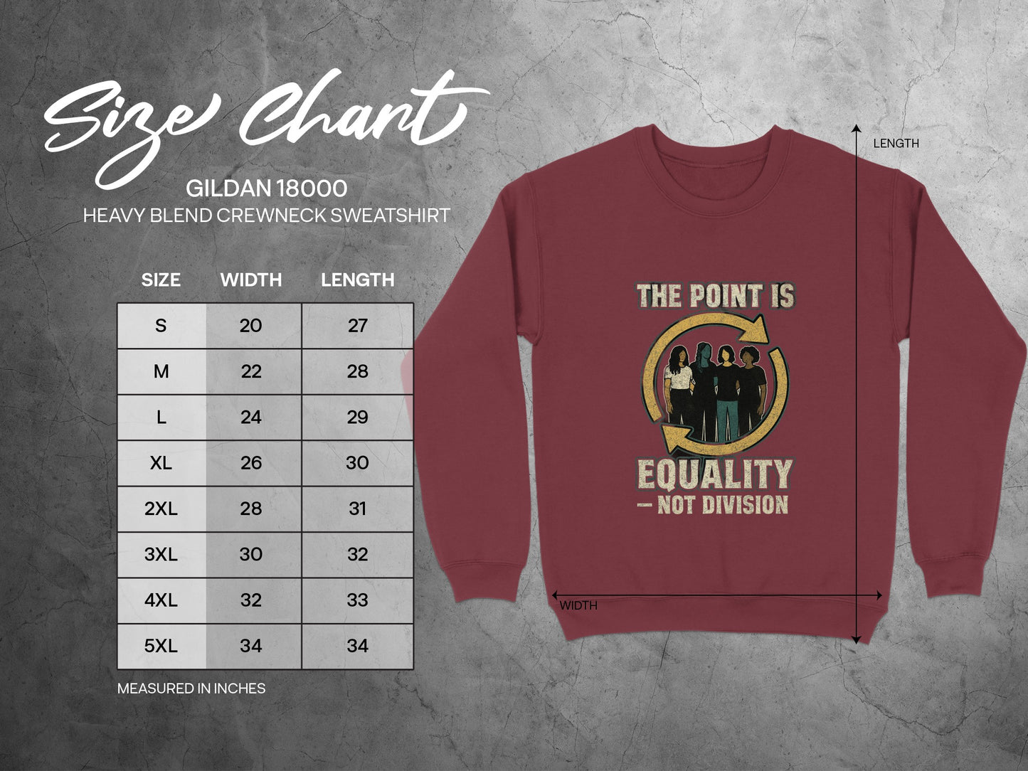 The Point is Equality Not Division Sweatshirt product type
