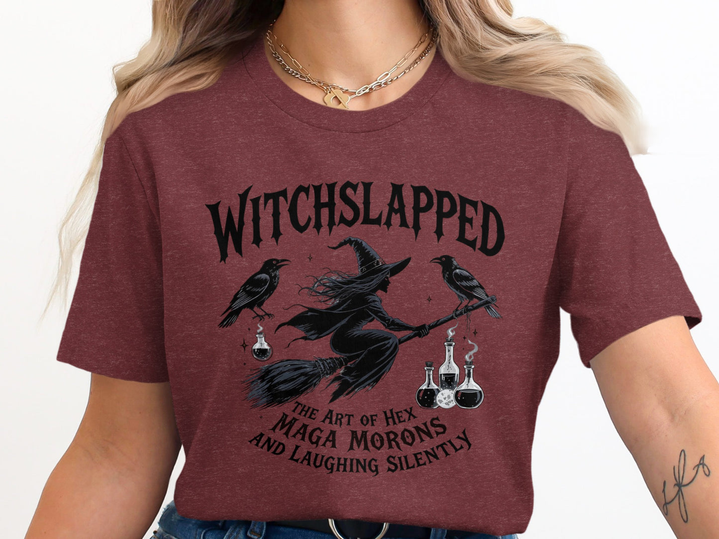 Witchslapped Art of Hex Maga Morons Silently T-shirt product