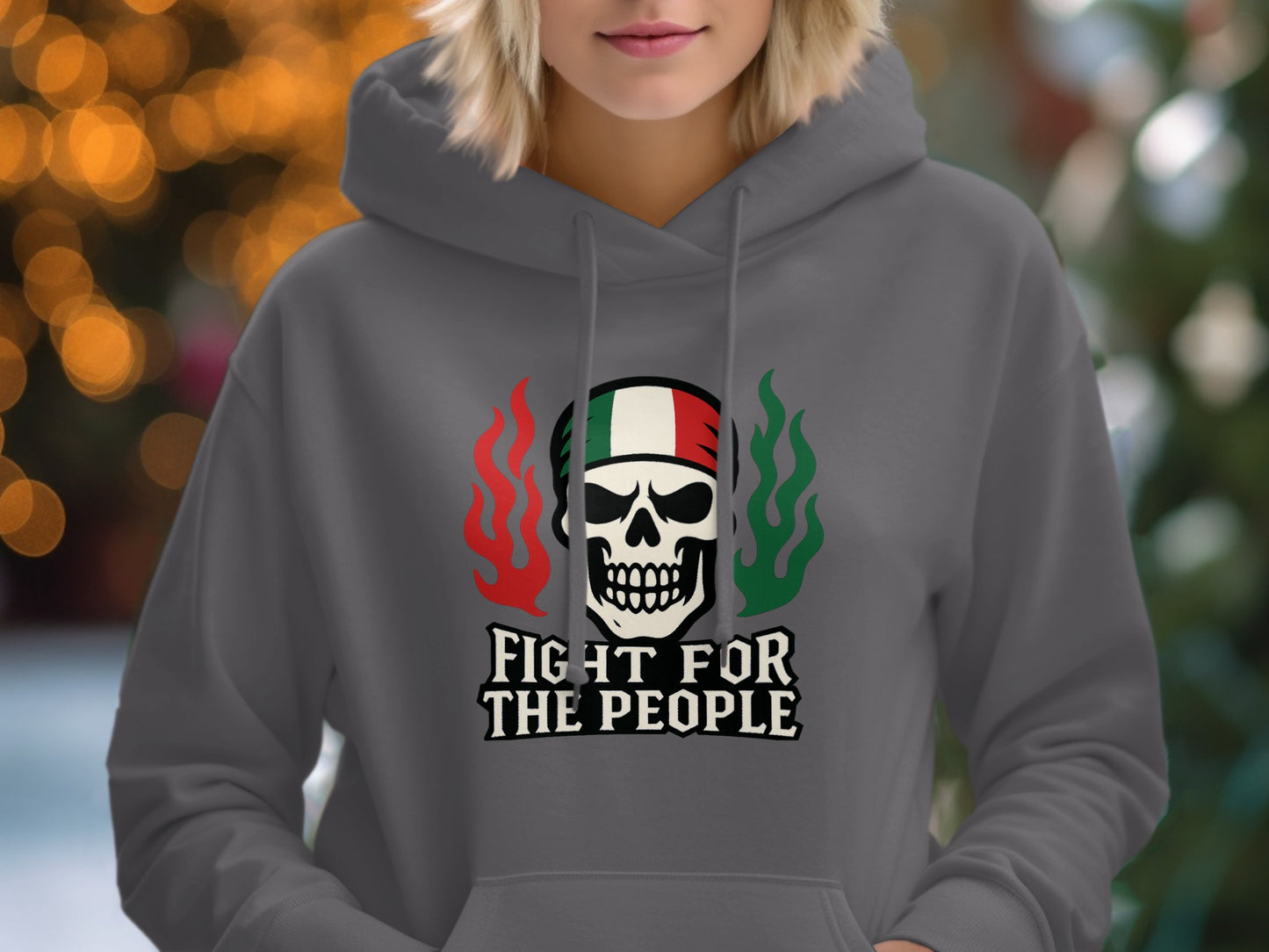 Fight for the People Skull Graphic Hoodie product