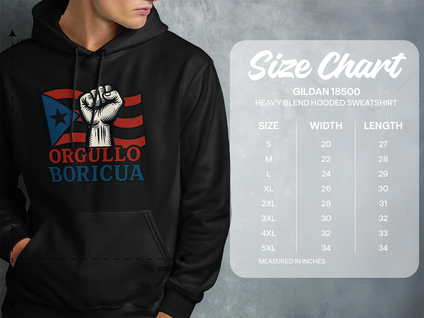 Orgullo Boricua Heavy Blend Hooded Sweatshirt product