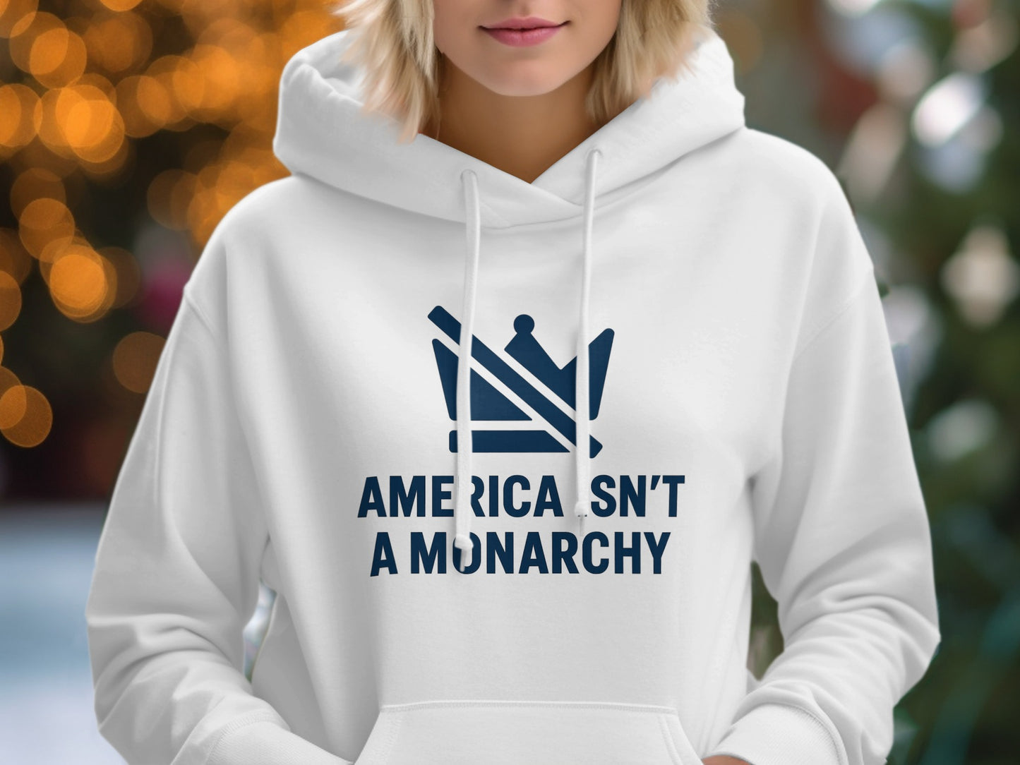America Isn't a Monarchy Hooded Sweatshirt product type
