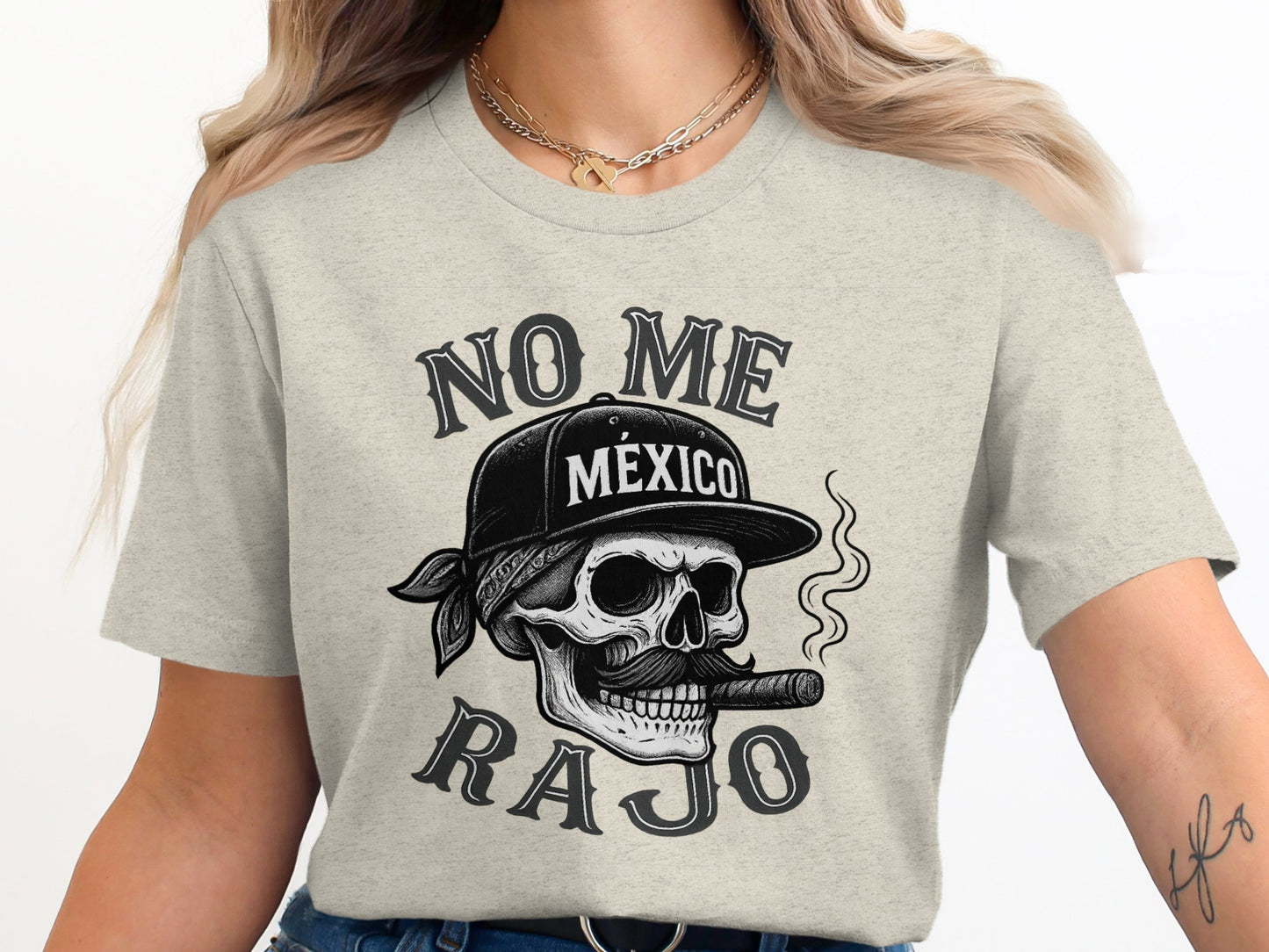 No Me Rajo Mexico Skull Graphic Tee product