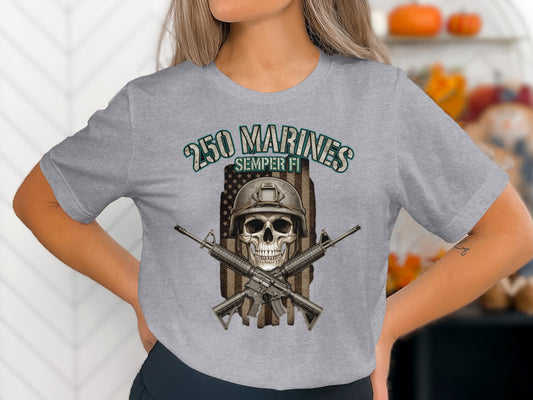 2nd Battalion 5th Marines Skull Graphic Tee