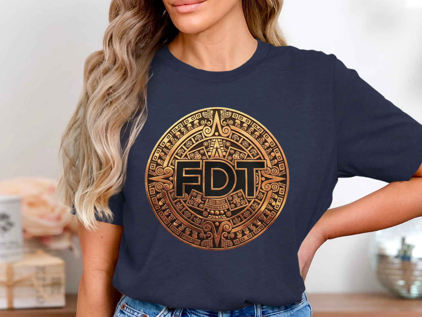 FDT Aztec Calendar Inspired Graphic T-Shirt product