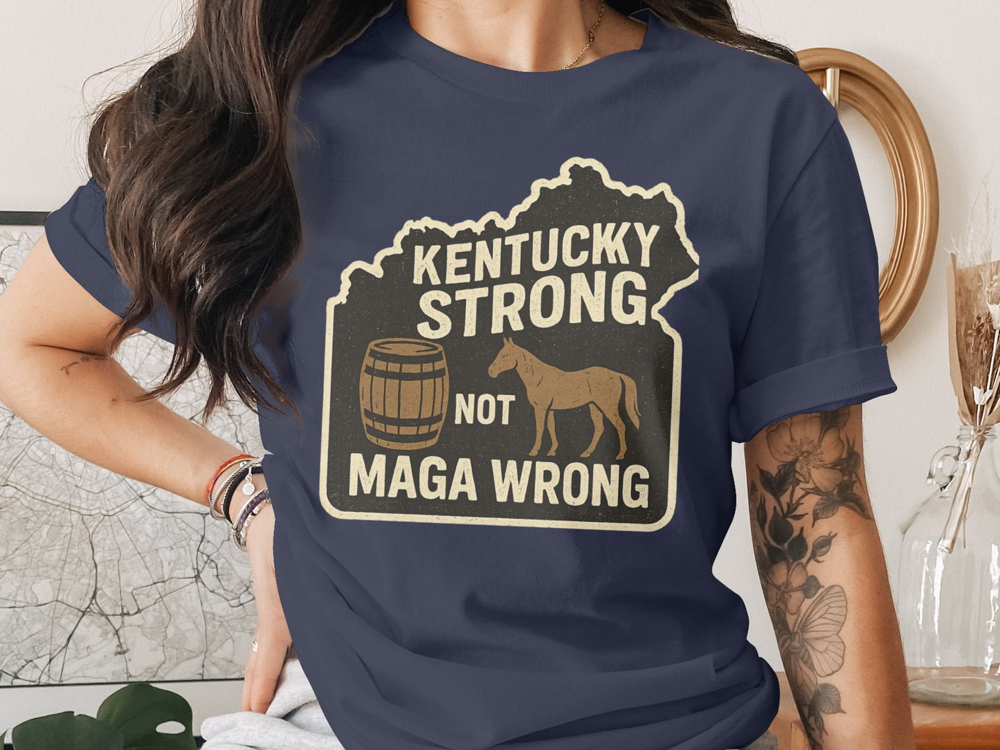Kentucky Strong Not Maga Wrong Graphic T-Shirt product