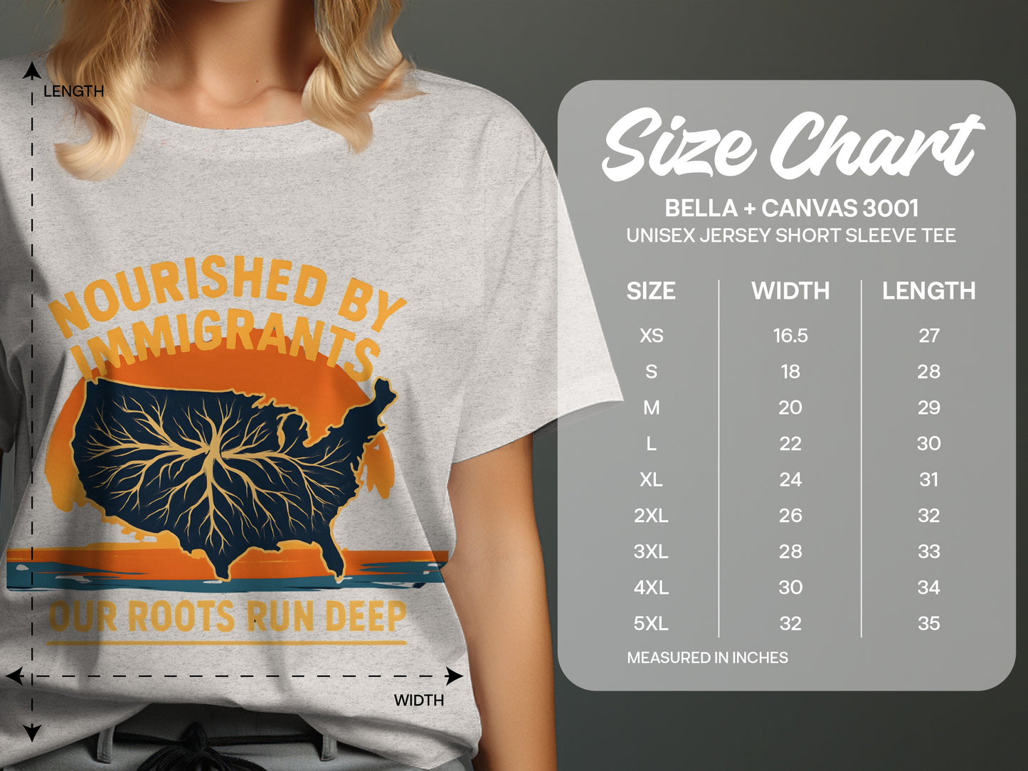 Nourished By Immigrants Our Roots Run Deep Tee product
