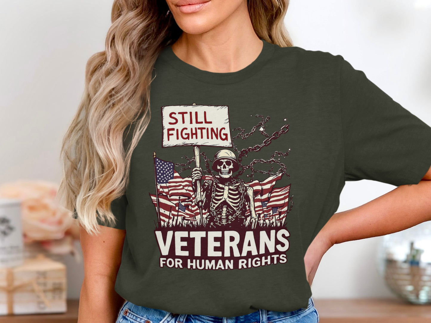 STILL FIGHTING VETERANS FOR HUMAN RIGHTS TSHIRT