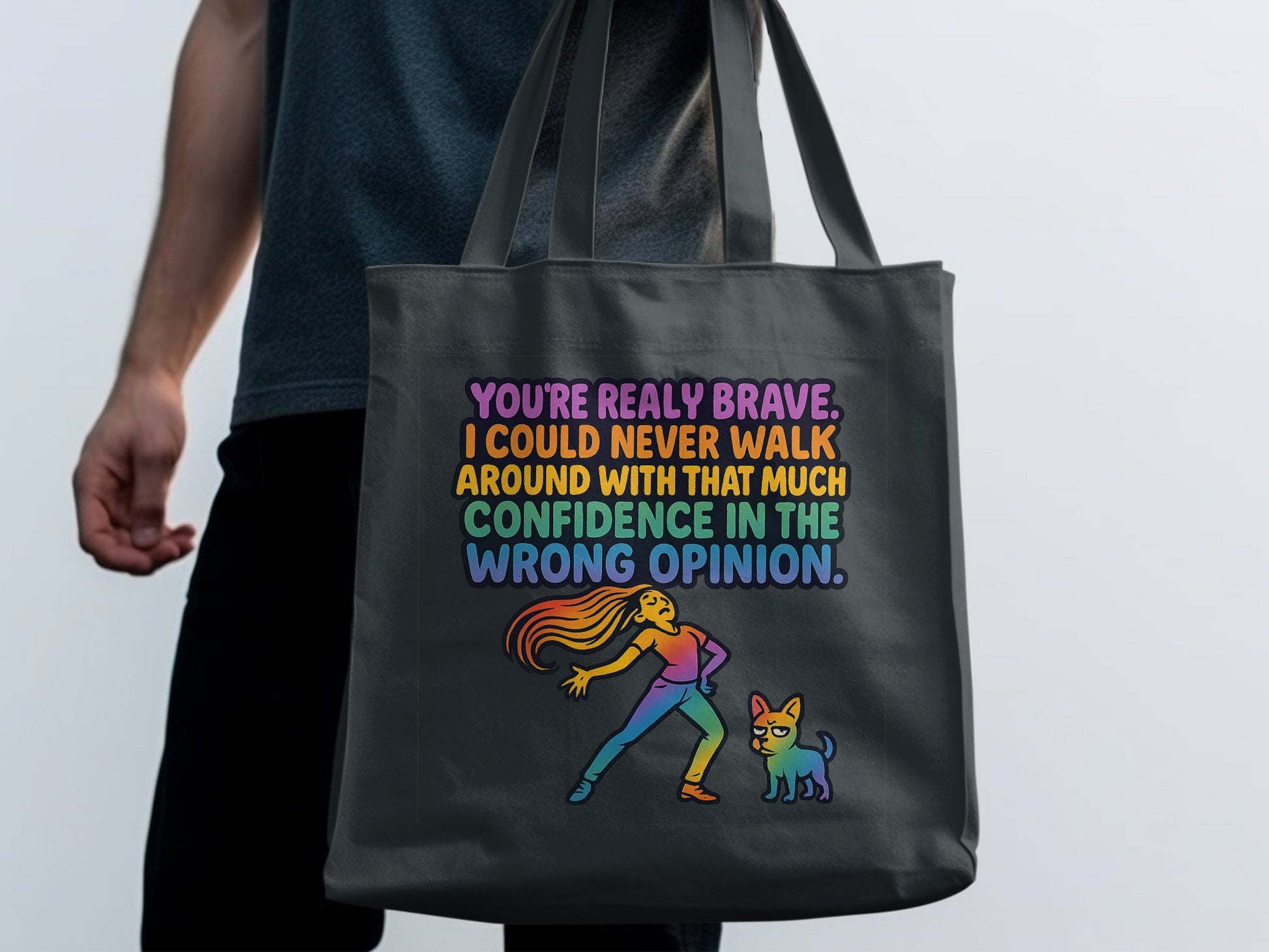 Confident Wrong Opinion Stylish Printed Bag product
