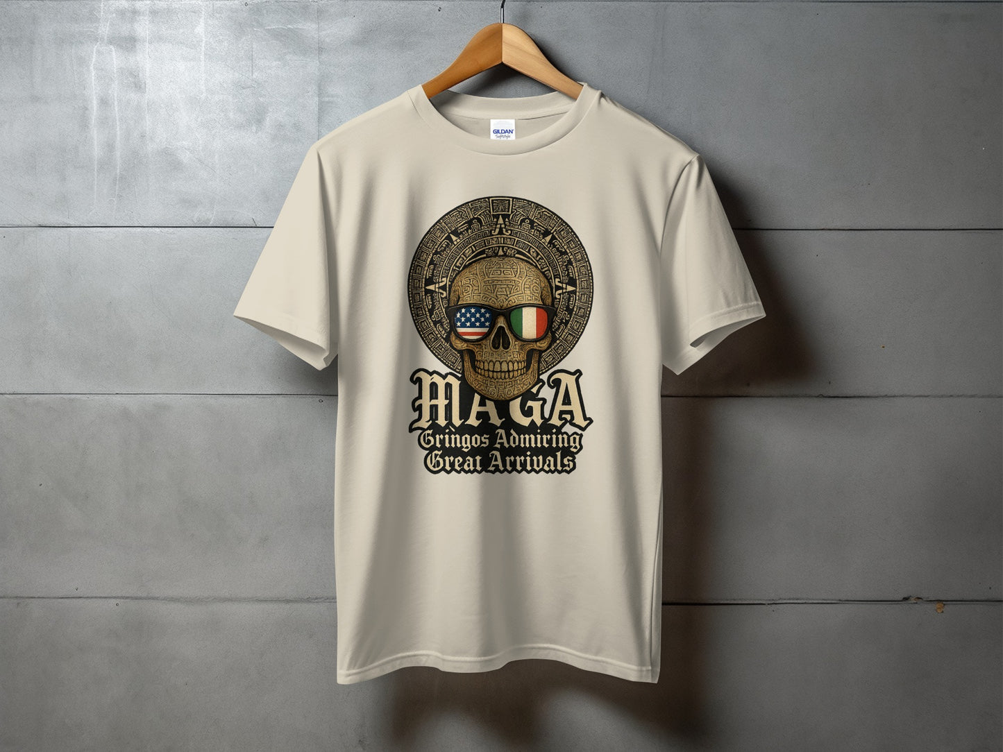 Gringos Admiring Great Arrivals Skull T-shirt product